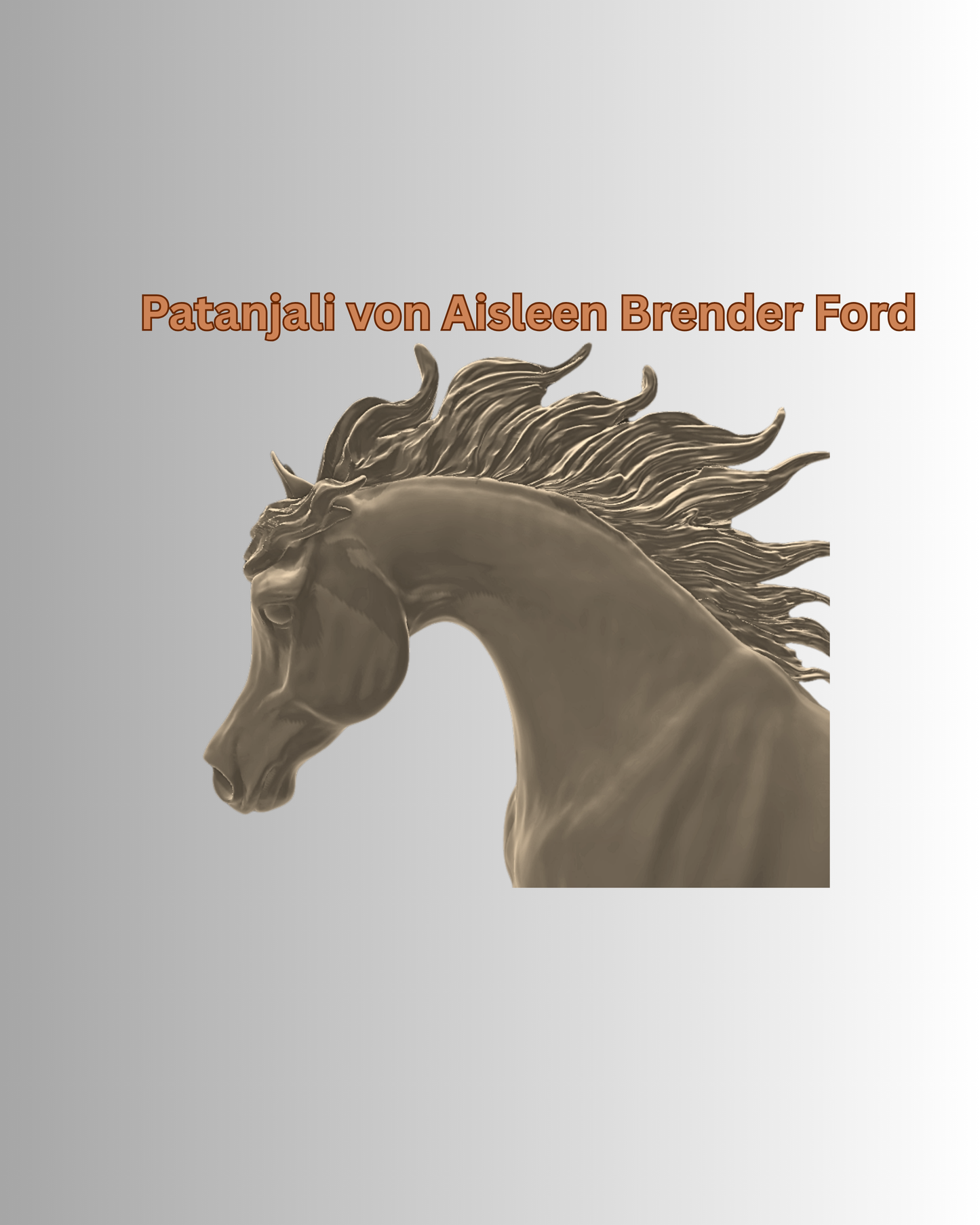 Étalon arabe trotteur « Patanjali » par Aisleen Brender Ford en impression 3D
