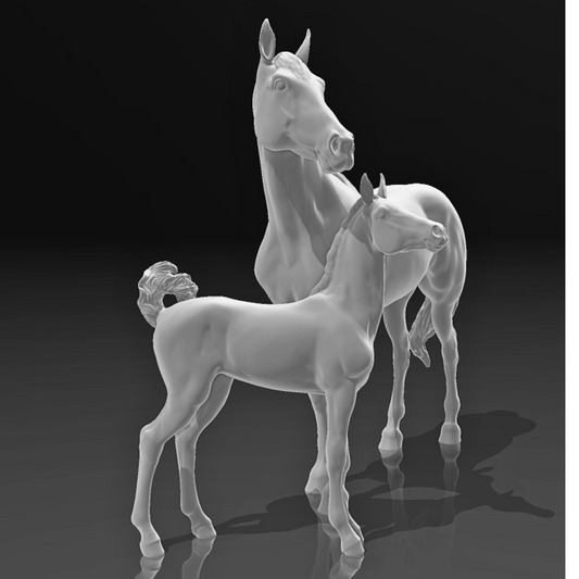 Achal Tekkiner Duo "Mona und Lisa" von PrintedPonies als 3D Druck