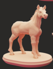 Poulain licorne n°4 de Snowball Sculpts en impression 3D