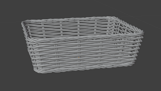 Flechtkorb viereckig / unbemalter Resin 3D Druck