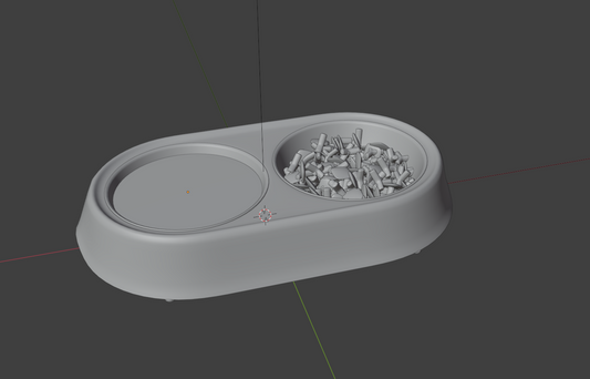 Futternapf mit herausnehmbaren Teilen / unbemalter Resin 3D Druck