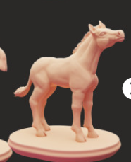Poulain Licorne n°7 par Snowball Sculpts en impression 3D