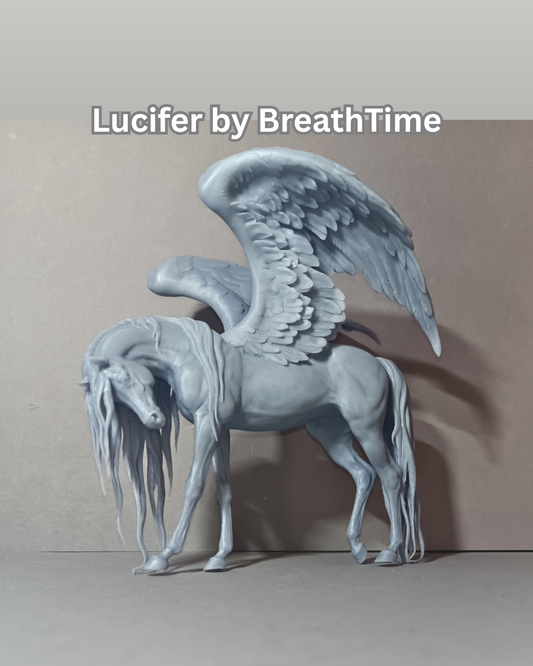 Beautiful Pegasus "Lucifer" by BreathTime as 3D print / wings can be printed separately!