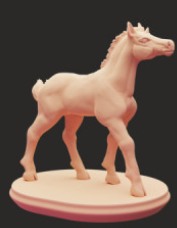Poulain licorne n°9 de Snowball Sculpts en impression 3D