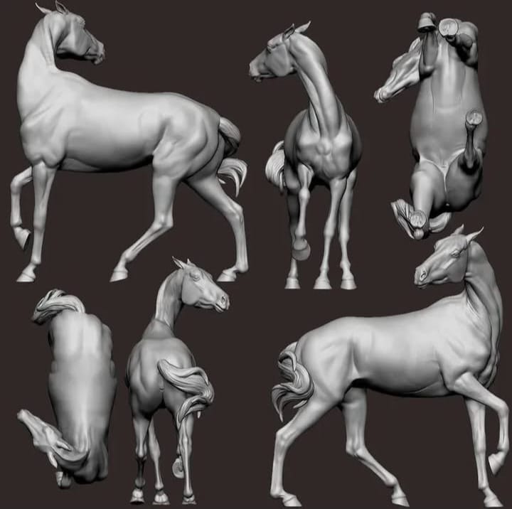 Achal Tekkiner Stute Eris mit erhobenem Kopf von Bexbee Studios