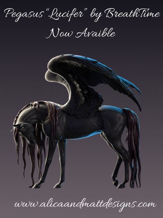Wunderschöner Pegasus "Lucifer" von BreathTime als 3D Druck / Flügel seperat druckbar!