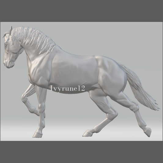 Graceful stallion "Pyotr" by Ivyrune12 as 3D print