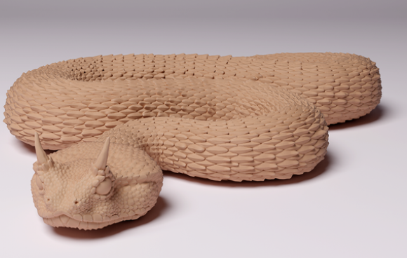 Desert Horned Viper from Animal den miniatures