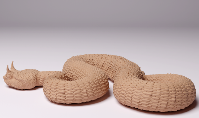 Desert Horned Viper from Animal den miniatures