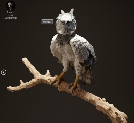 Harpye auf Ast von Animal den Miniatures