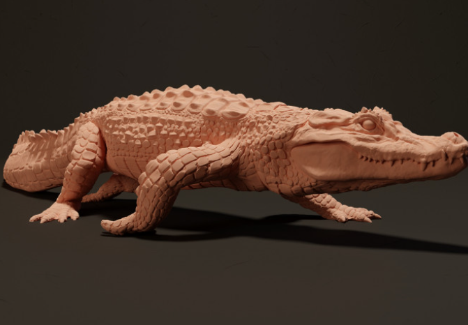 Caïman noir d'Animal Den Miniatures