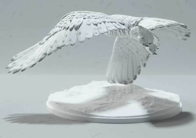 Snowy Owl by Animal den miniatures