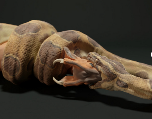 Eating Python from Animal den miniatures