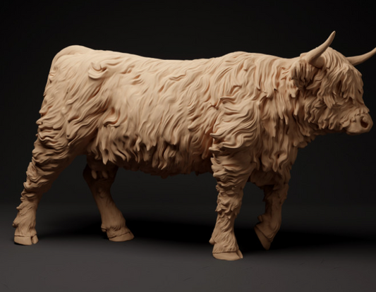 Laufendes schottisches Hochland-Rind von Animal den miniatures