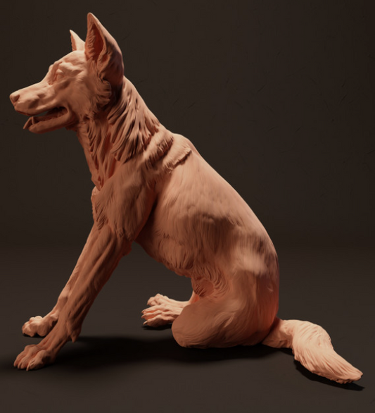 Sitzender Dingo von Animal den miniatures