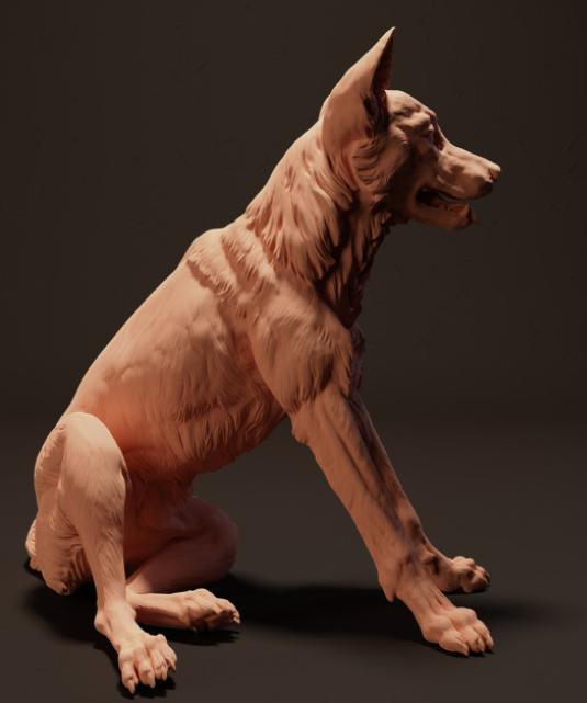 Sitzender Dingo von Animal den miniatures