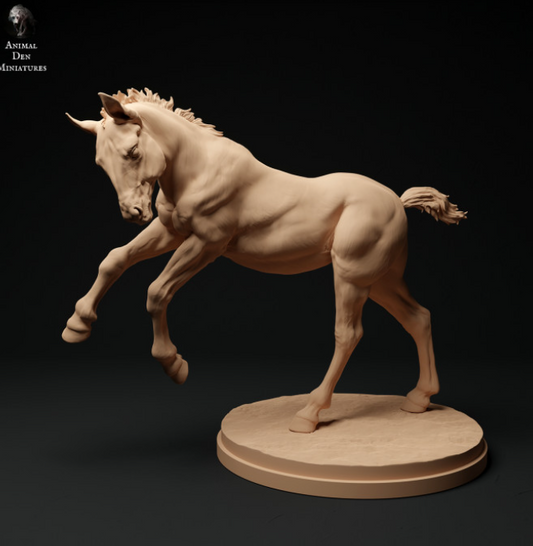 Hermes running (Suffolk Punch foal) by Animal den miniatures