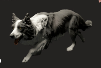 Sneaking Border Collie by Animal den miniatures
