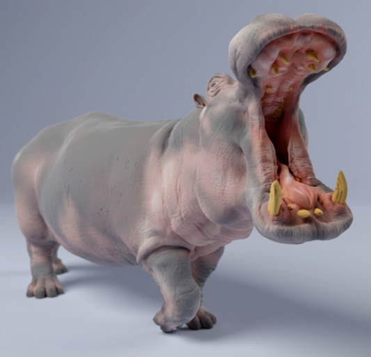 Wütendes Nilpferd von Animal den miniatures