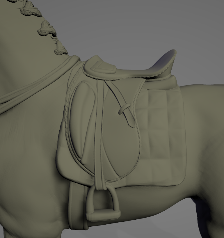 Pferd mit Sattel und Trense von AnimalsAndCreaturesMinis