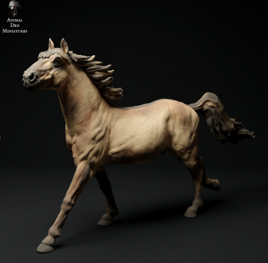 Racing Konik stallion by Animal den miniatures