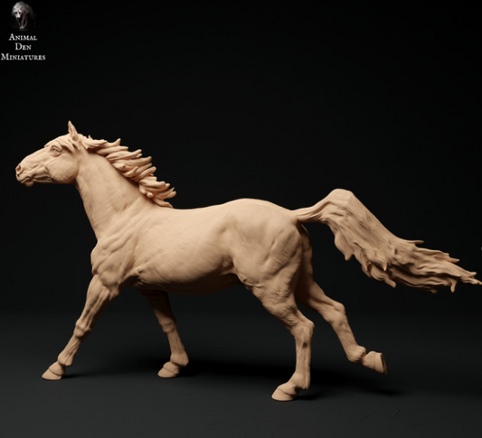 Racing Konik stallion by Animal den miniatures