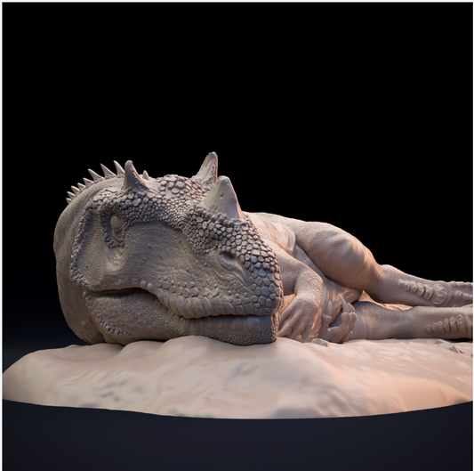 Sleeping Ceratosaurus by Dion and Dog