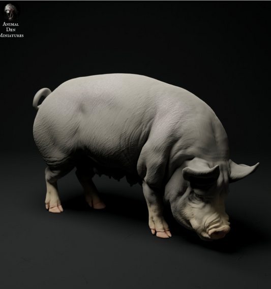 Bershire Pig No. 1 by Animal den miniatures
