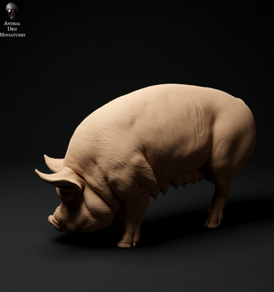 Bershire Pig No. 1 by Animal den miniatures