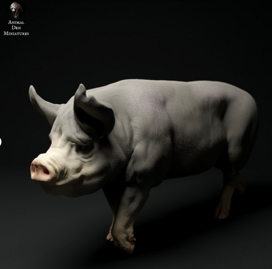 Bershire Pig No. 5 by Animal den miniatures