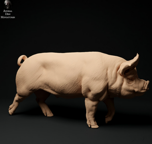 Bershire Pig No. 5 by Animal den miniatures