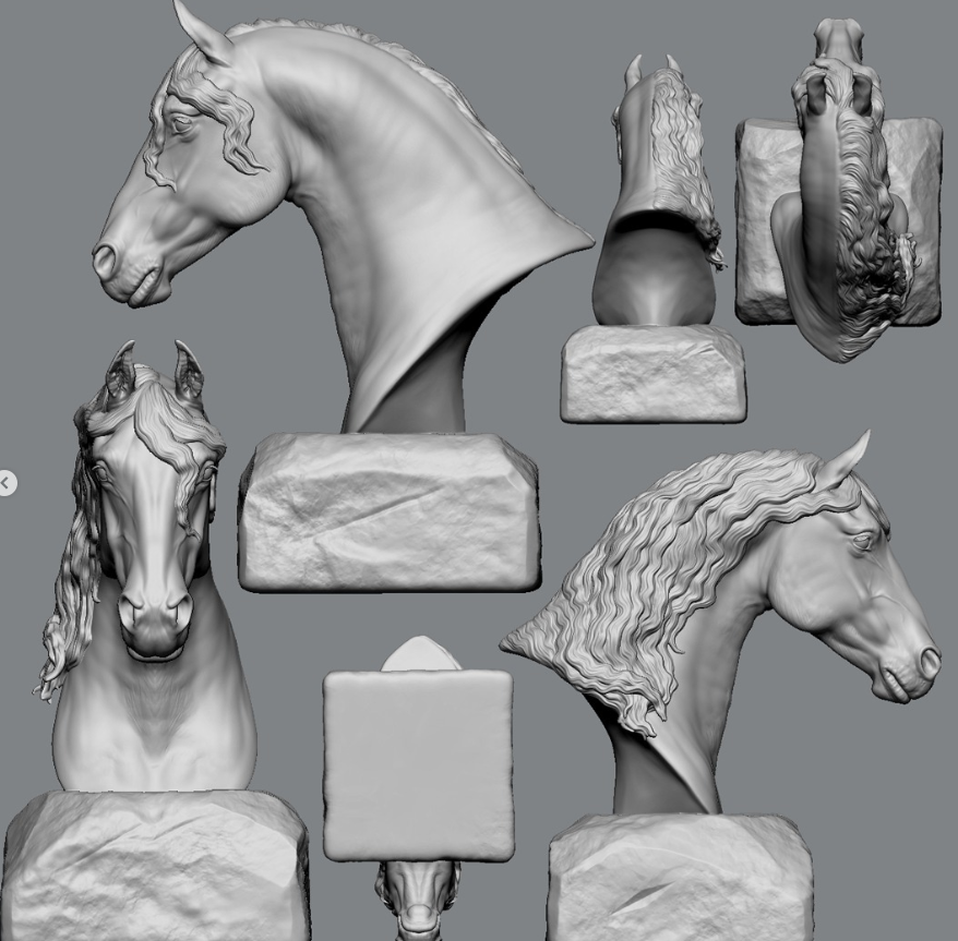 Friesian Head - Bust by Bexbee Studios