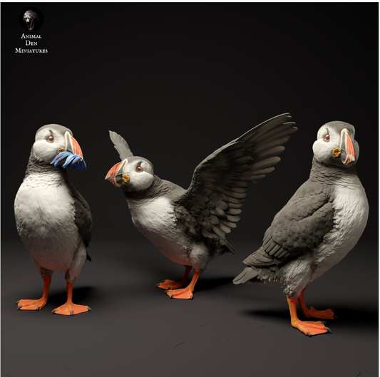 Puffin set from Animal den miniatures