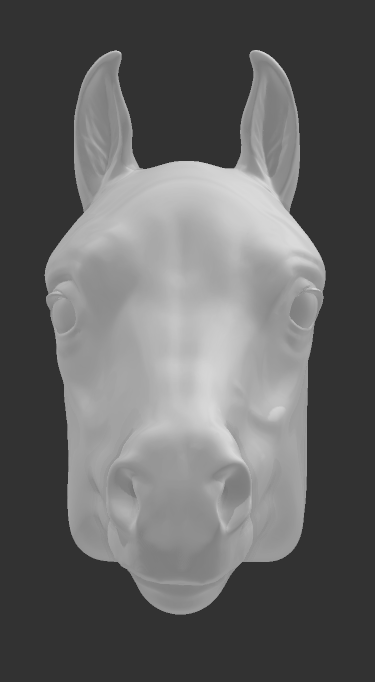 Warmblood horse head "slim" for customizing model horses by Bexbee Studios