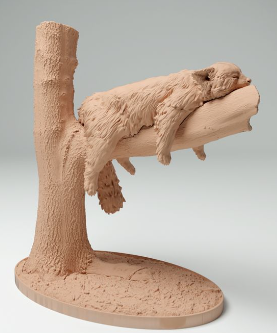 Panda roux endormi par Animal den miniatures en impression 3D