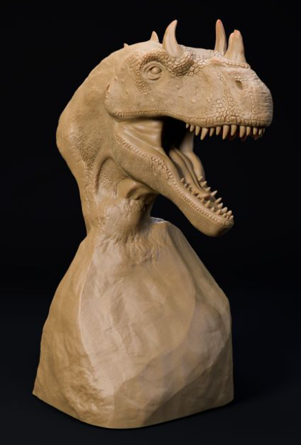 Ceratosaurus bust by Dino and Dog as 3D print