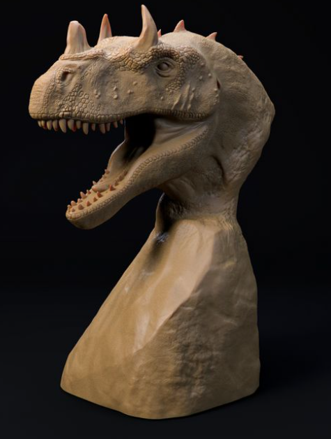 Ceratosaurus bust by Dino and Dog as 3D print