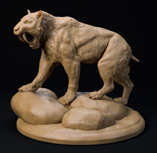 Tigre à dents de sabre de Dino et Dog en impression 3D