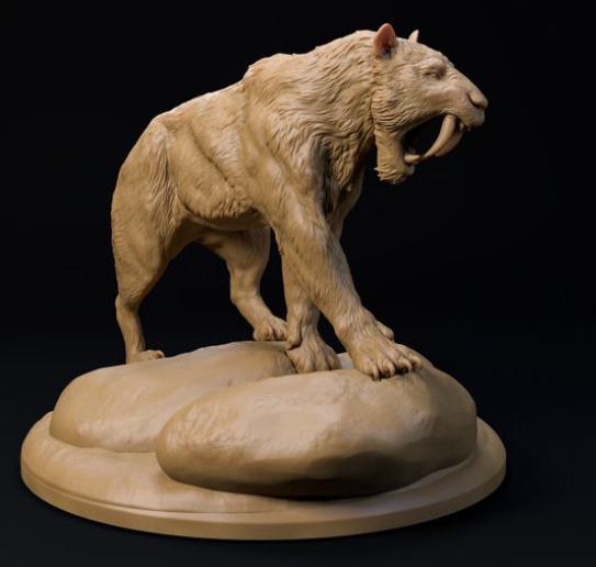 Tigre à dents de sabre de Dino et Dog en impression 3D