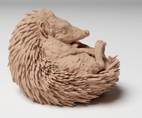 European hedgehog from Animal den miniatures