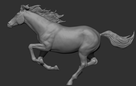 Running stallion Speedy by DaniArtist as 3D print