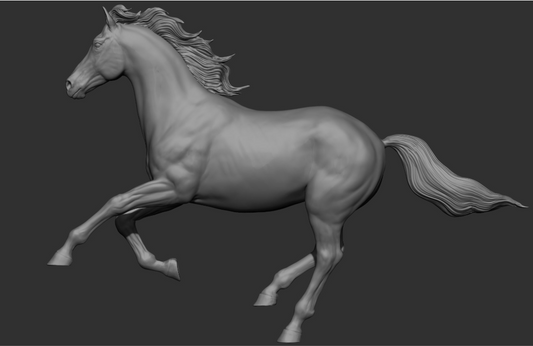 Running mare "Jollie" by DaniArtist as 3D print