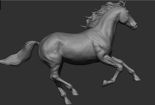 Running mare "Jollie" by DaniArtist as 3D print
