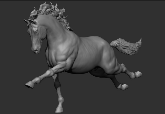 Hengst "Striker" im Jagd-Galopp von DaniArtist als 3D Druck