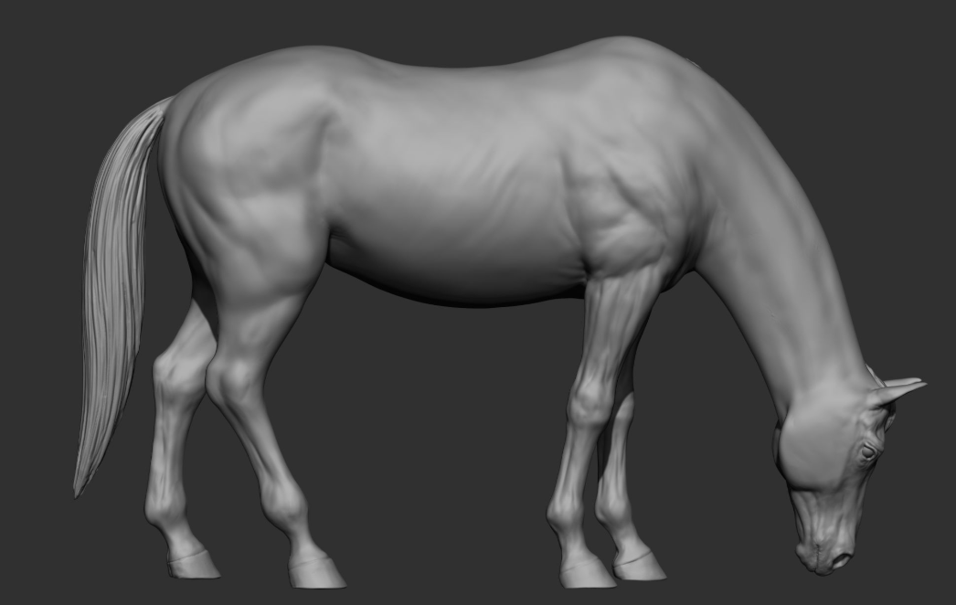 Grasende Stute DaniArtist Modell Pferd 3D Druck