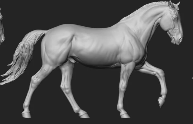 Modell Pferd mit sehr kurzer Mähne von Katarina Katunina 3