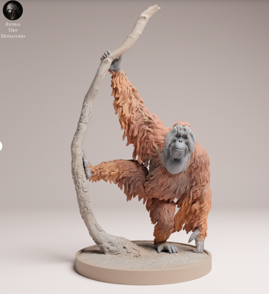 Orang Utan on a tree by Animal den miniatures