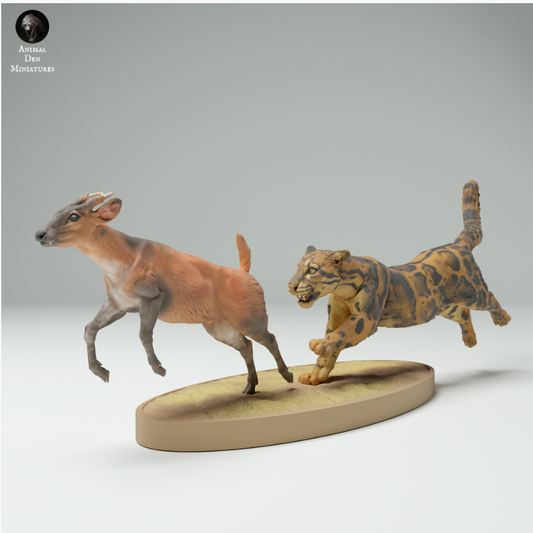 Lion cuddles with lioness from Animal den miniatures