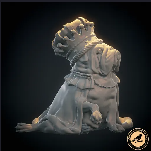 Königliche englische Bulldogge von Animals and Creatures minis als 3D Druck