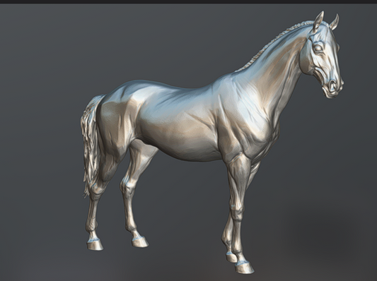 Warmblood stallion in T-Pose No. 2 by BreathTime as 3D print